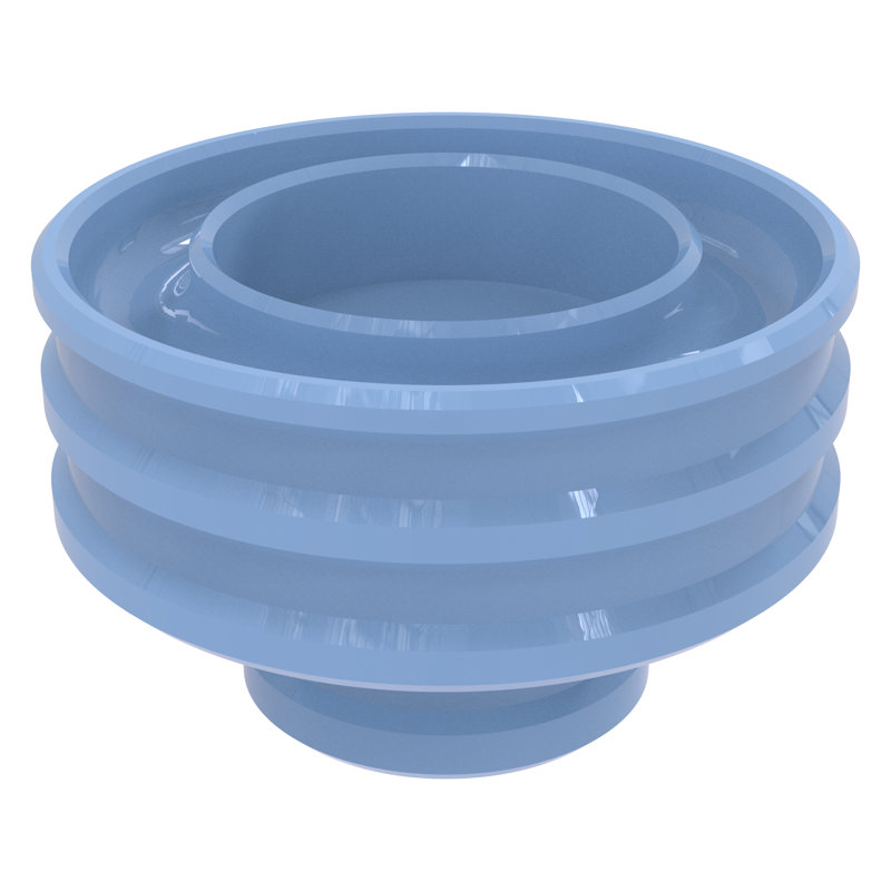 Photophore en laiton 1,75 po, Troll plat bleu