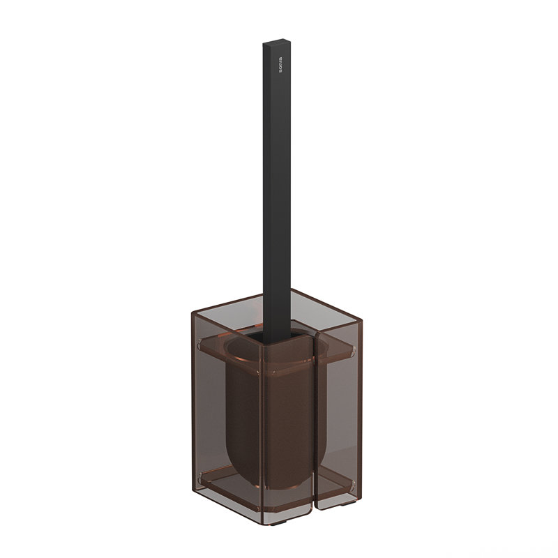 Suttle Freestanding Toilet Brush, Black/Bronze