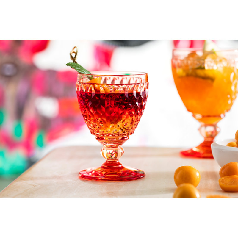 Villeroy & Boch Boston Apricot Red Wine Goblet Set/4