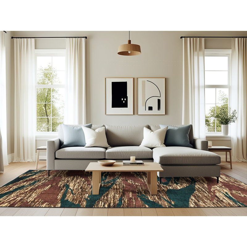 Tapis abstrait moderne 4205, Rectangle 6 pi x 9 pi