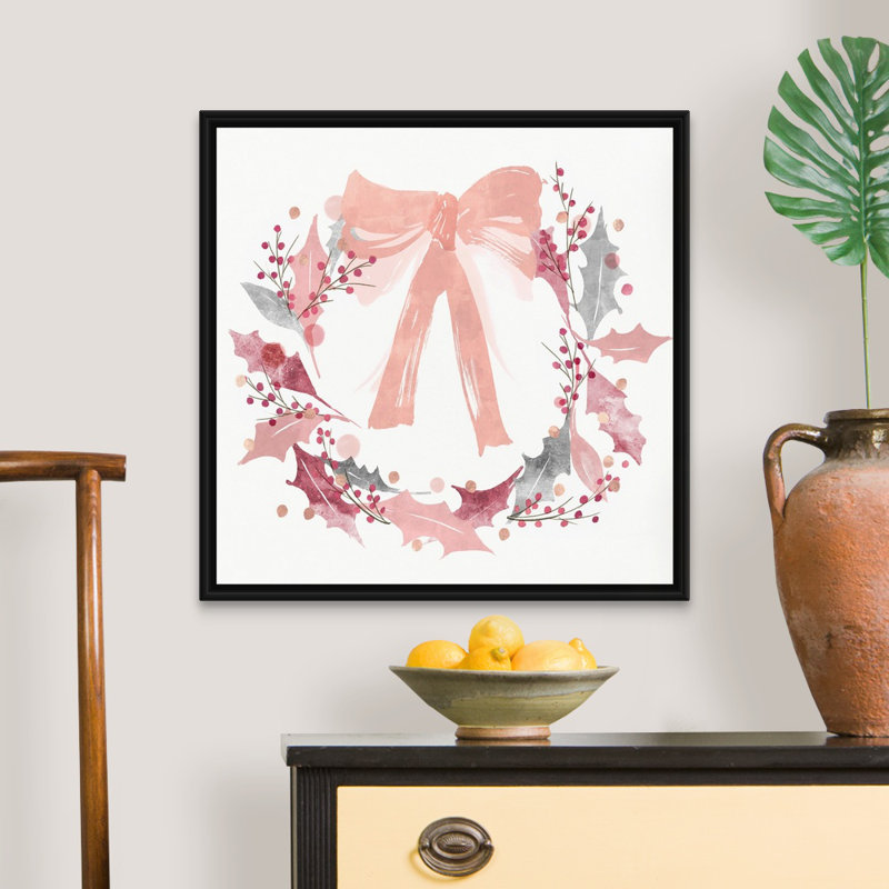 Couronne de fard à joues-reproduction d’art sur toile, H 26 po x l 26 po x P 1,75 po, Cadre noir