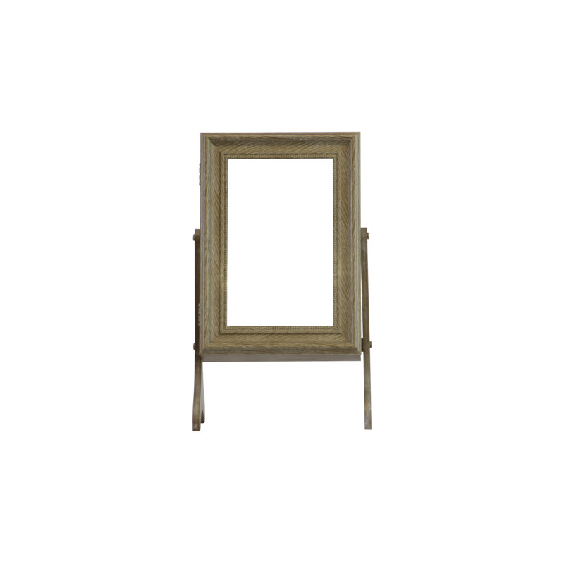 Canete Wood Jewelry Box + Mirror, Weathered