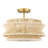 Clouden 16in 2-light Bohemian Woven Rope Semi-flush Mount Ceiling Light-177064010