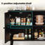 Buffet avec 3 portes en rotin, armoire de rangement moderne pour le salon de l'entrée-595160262-595160263
