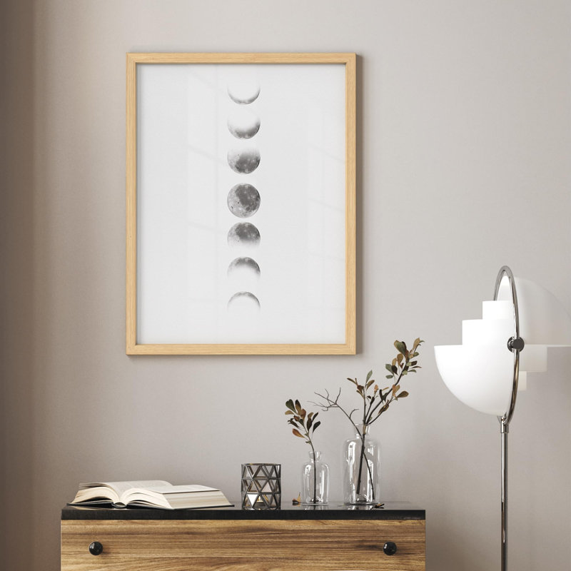 Petite œuvre d'art minimaliste, décorations de l'espace, H 14 po x l 11 po, Naturel