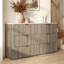 Commode de 6 tiroirs avec rangement en faux travertin pour chambre Corentin-125370578