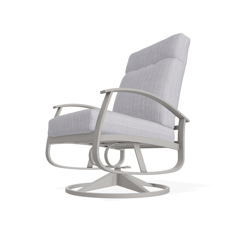 Belle Isle Outdoor Lounge Chair, Restore Indigo, Warm Gray