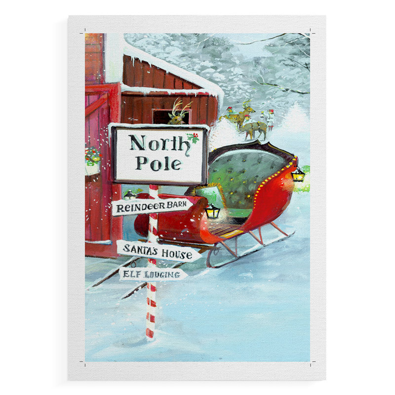The North Pole - Toile imprimée seulement - NON-CADRE, H 18 po x l 12 po