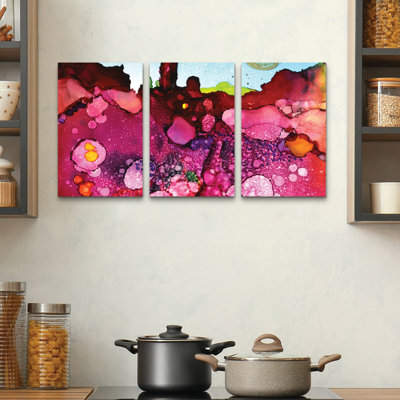 3 Panel Wall Art Set - Pat Saunders-White 'Tootsie and Squakers' Canvas Wall Art for Living Room, Bedroom, or Office Decor by 