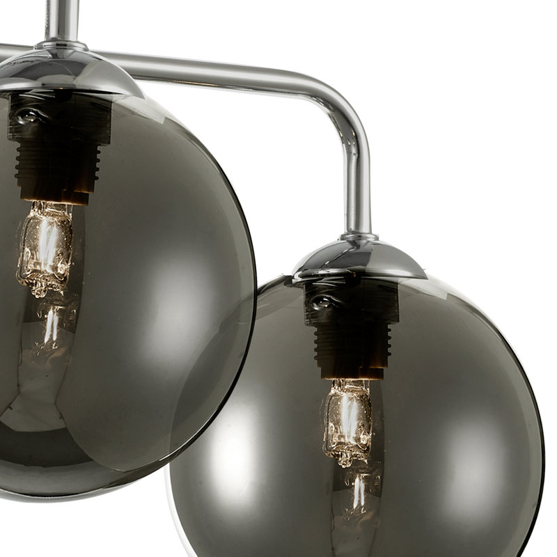 Flush Mount, Polished Chrome/Smoked