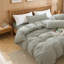 Ensemble de housse de couette en 100% coton délavé à carreaux vichy-122785689-122785693