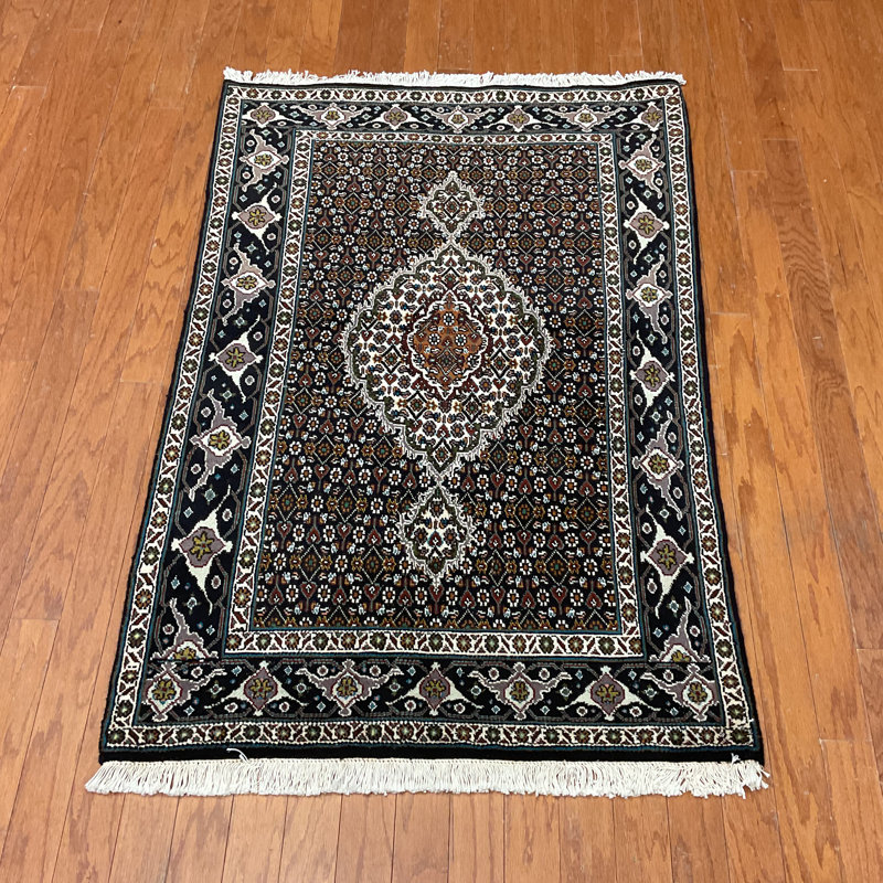  Handmade Tabriz Fish Design Wool Rug