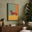 Geometric Dachshund Modern - Wrapped Canvas-690380209-690380216