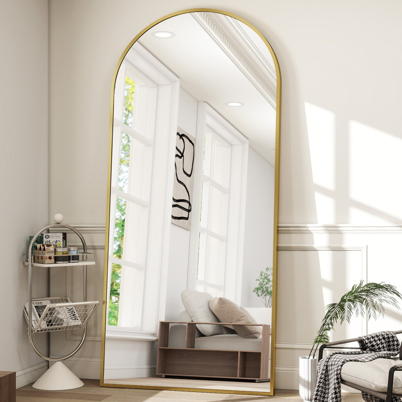 Oversized Full Length Mirror Arch Floor Mirror Wall Mirror Hanging Or Leaning Full Body Mirror With Stand