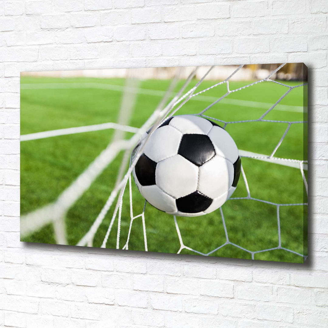 Ball in the Goal - Wrapped Canvas Art Prints