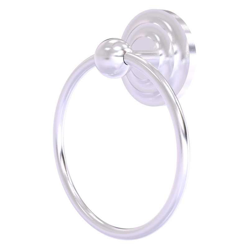 Anneau porte-serviette mural simple leamore, Chrome satiné