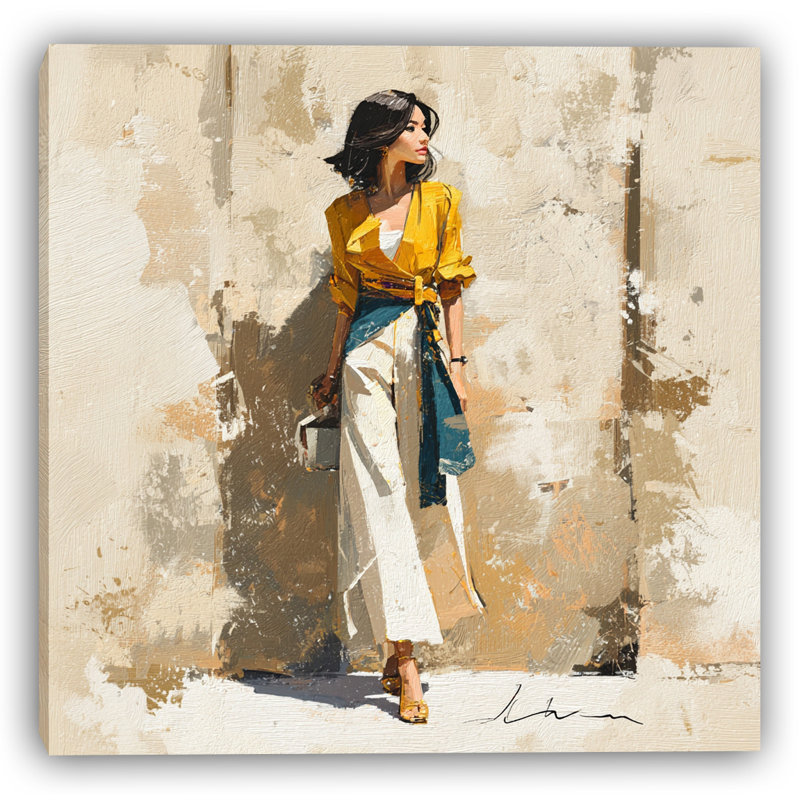 Sunlit Walk Wrapped Canvas Wall Art