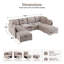 Canapé modulaire rembourré en U avec assise 8 pieds 8 places Chenille-1036327900