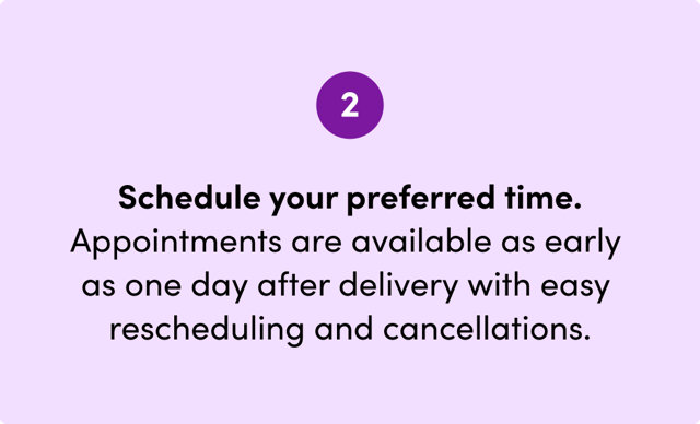 schedule your preferred time