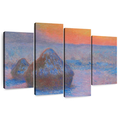 Avery Stacks Of Wheat Sunset Snow Effect 1890-1891