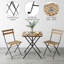 Ensemble bistro de patio pliant 3 pièces peu encombrant - table et chaises en métal pour l'extérieur / l'intérieur - aucun assemblage nécessaire - balcon, cour, mobilier de jardin - couleur originale