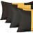 Set Of 4 Black And Yellow Lumbar Pillow Covers-111408064