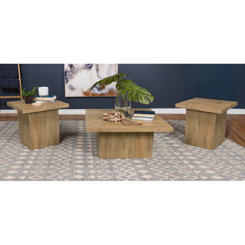 3-Piece Square Coffee And End Table Set