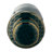 Stoneware Ceramic Decorative Jar with Scalloped Motif and Removable Lid Glam Style Highlighted by Metallic Accents and Gloss Glaze for Display and Storage in Interior Design Arrangements-86741838-92624060