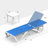 Outdoor Rust-Resistant Metal Chaise Lounge with Table-42914726
