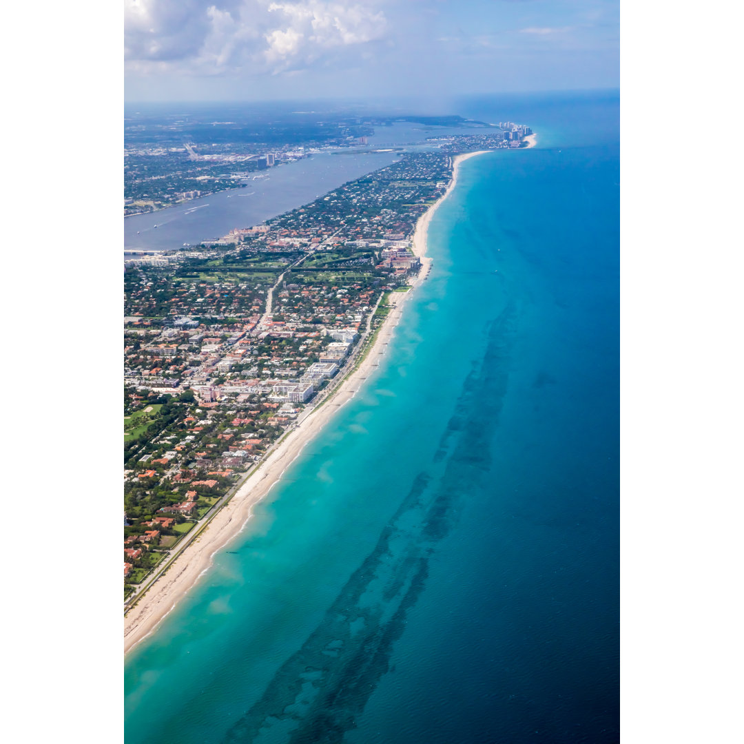 Luftaufnahme von Palm Beach - Leinwandbild