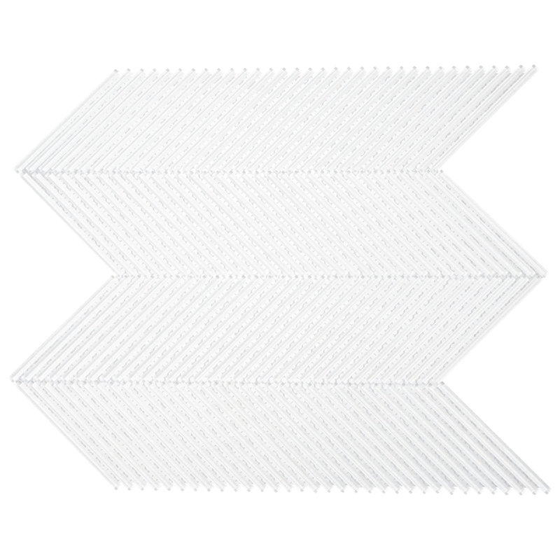 Ramfield 12-in. x 12-in. Herringbone Look Polished Glass Wall Mosaic Tile, Cotta