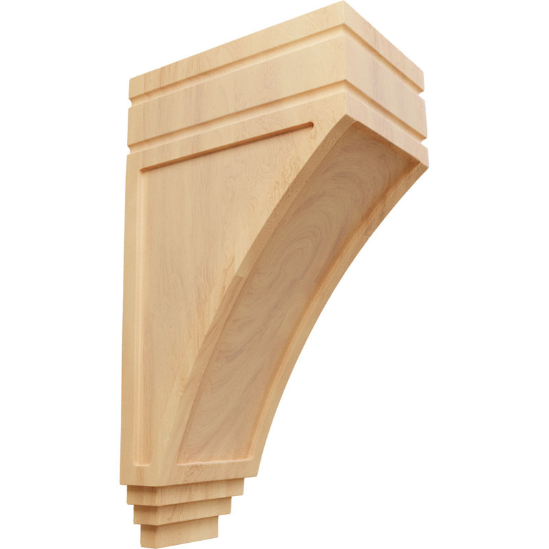 Grand corbeau en bois San Juan l 5 po x P 7 3/4 po x H 14 po (paquet de 2), Chêne rouge
