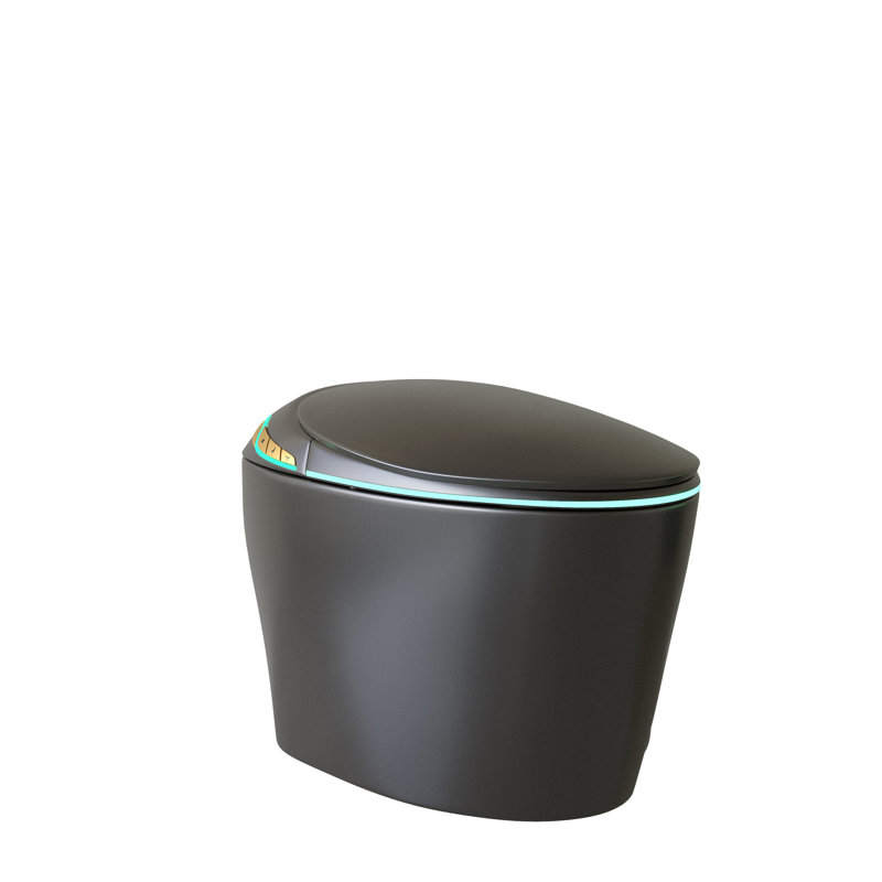 Toilettes intelligentes en céramique, design moderne gris avec bidet intégré