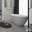 Baignoire de trempage autoportante en pierre solide avec drain et trop-plein 55 "x 30" Monaco, blanc mat