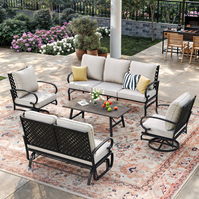 5 Piece Outdoor Conversation Furniture Set