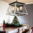 ??4-Light Farmhouse Chandelier Pendant Light - Adjustable Height - Rustic Steel Design - For Dining Room & Kitchen-893067999