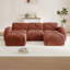 Canapé en velours avec repose-pieds mobile Boneless-1802462339
