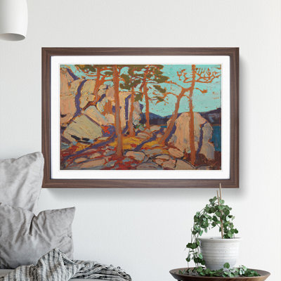 Pine Cleft Rocks by Tom Thomson - Framed Print