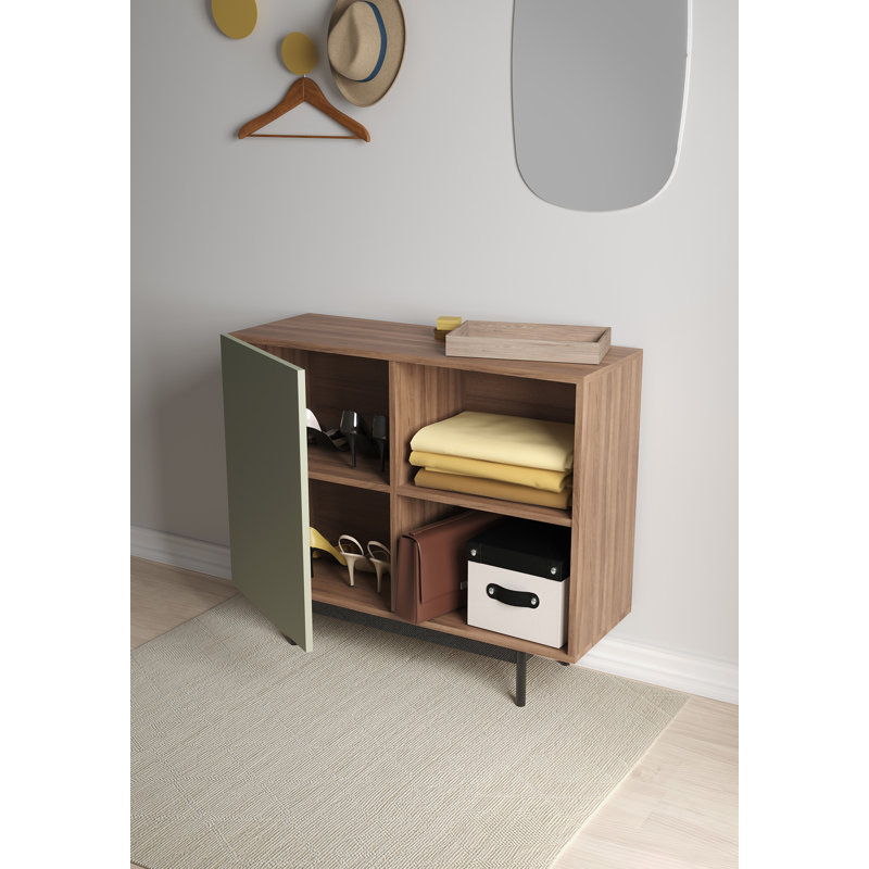 Jorde Standard Accent Chest, Walnut/Green