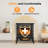 20" Black Electric Infrared Stove Heater, 3d Flame, Adjustable Brightness/heat, 1000w/1500w, Overheat Protection
