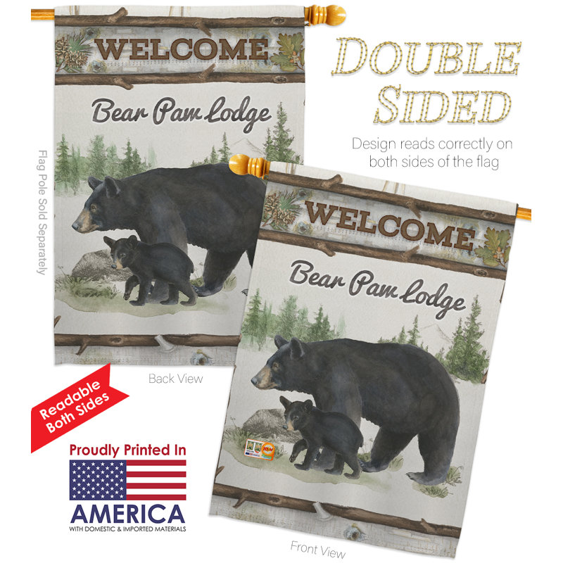 Double Sided 40'' H x 28'' W Polyester Flag Set