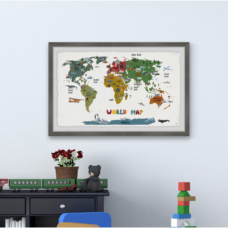 World destination, reproduction encadrée, H 24 po x l 36 po x 1,5 po
