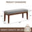 44" W Linen Upholstered Bench with Solid Wood Legs-1358948291