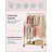 35.79'' Steel Rolling Clothing Rack