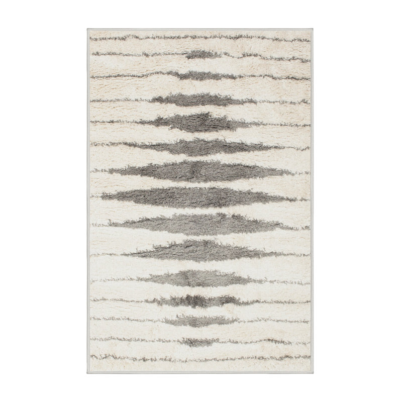 Tapis contemporain gris, Rectangle 2 pi x 3 pi