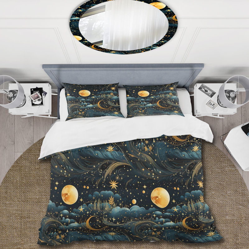 Literie en V bleu céleste, Housse de couette simple + 1 taie décorative stan