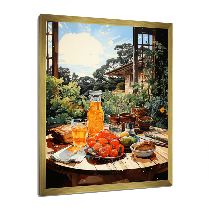 Art alimentaire sur toile, impression de décoration de cuisine déjeuner - fête du matin IV, H 32 po x l 24 po x P 1 po
