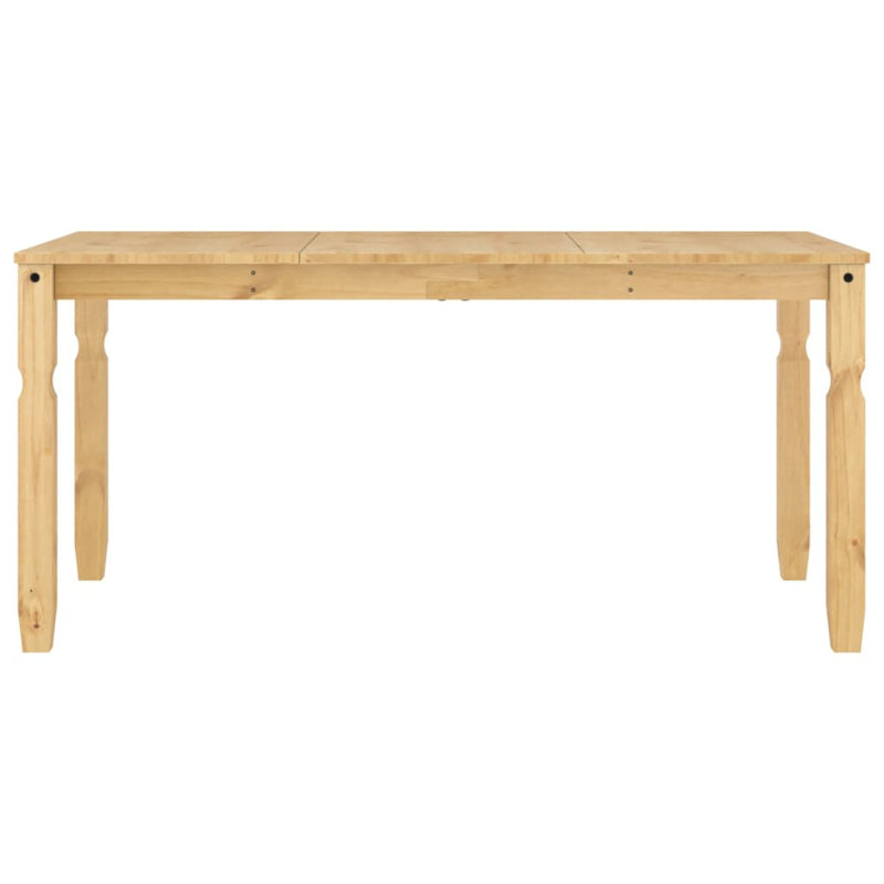 Anesia Rectangular Wood Top Dining Table with Wood Base, 80cm W x 160cm L, Brown
