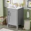 Compact Bathroom Vanity with Ceramic Sink and Solid Wood Construction for Small Spaces-1982691544