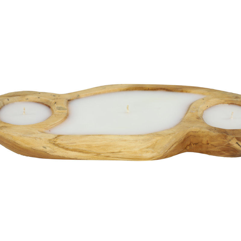 Plat en bois à 3 sections